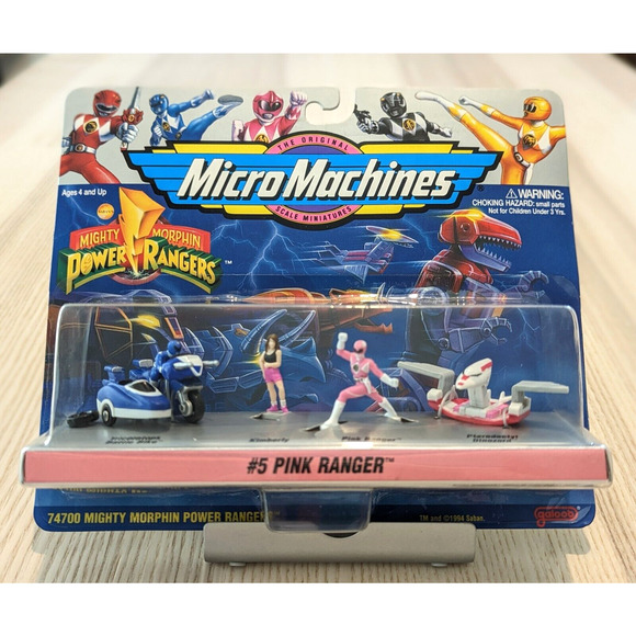 Vintage NIB Micro Machines Mighty Morphin Power Rangers Set #5 PINK RANGER - Picture 8 of 8